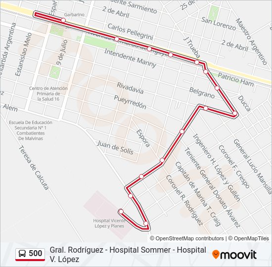 Mapa de 500 de Colectivo