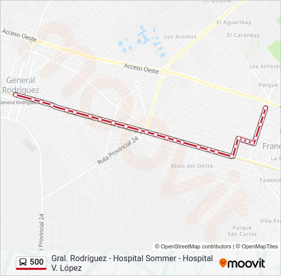 500 Colectivo Line Map