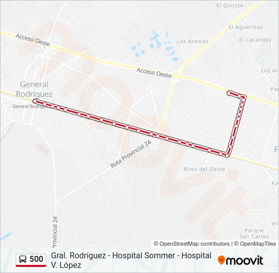 500 Colectivo Line Map