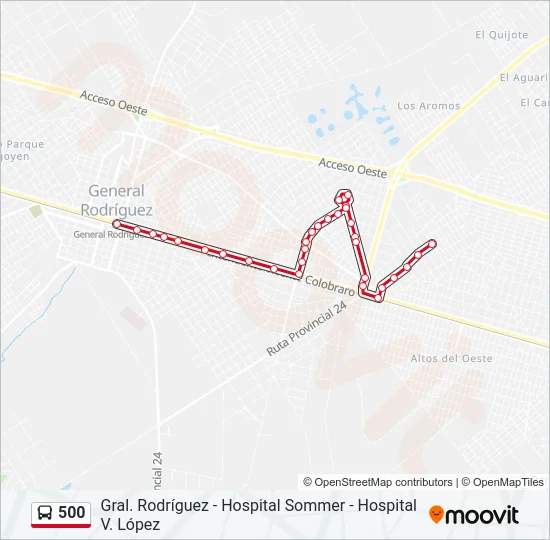 500 Colectivo Line Map