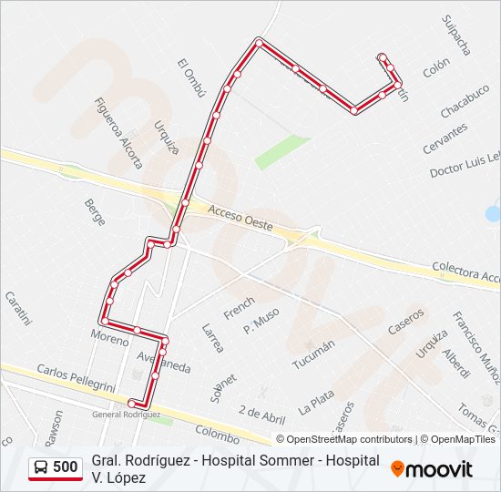 Mapa de 500 de Colectivo