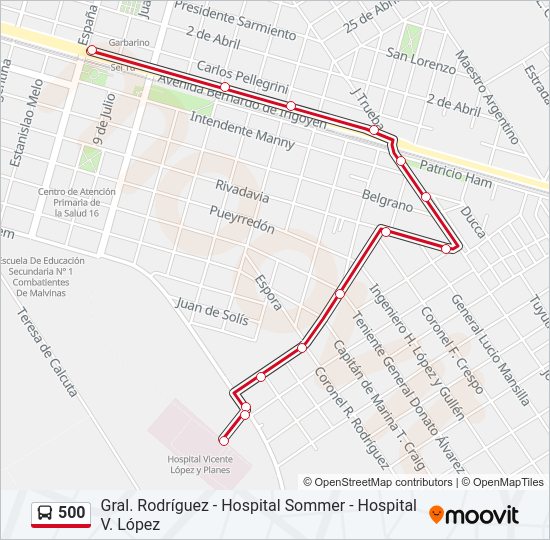 Mapa de 500 de Colectivo