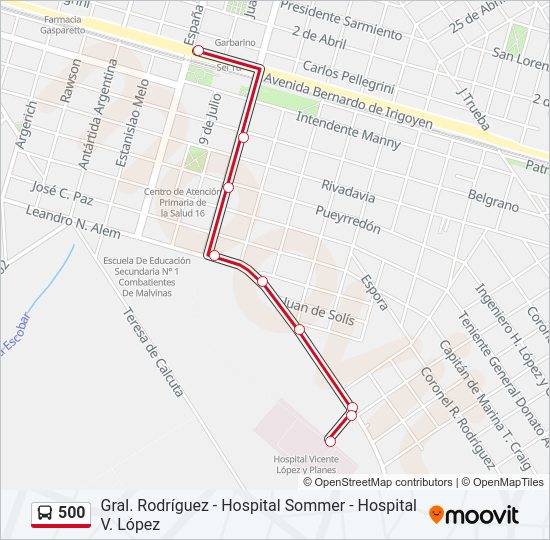 Mapa de 500 de Colectivo