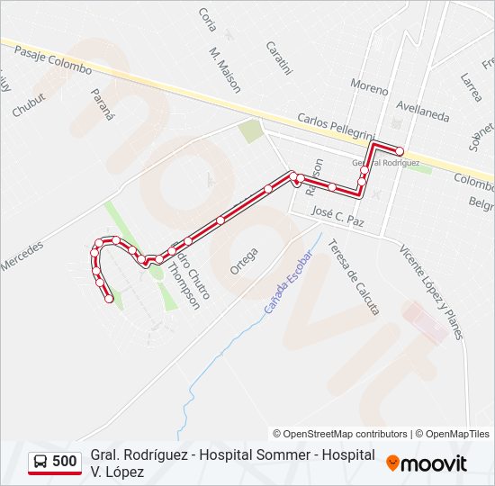 Mapa de 500 de Colectivo