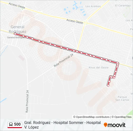 500 Colectivo Line Map