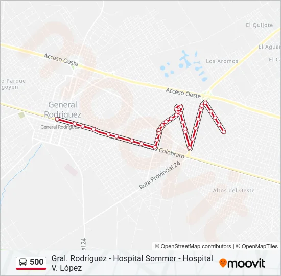 500 Colectivo Line Map