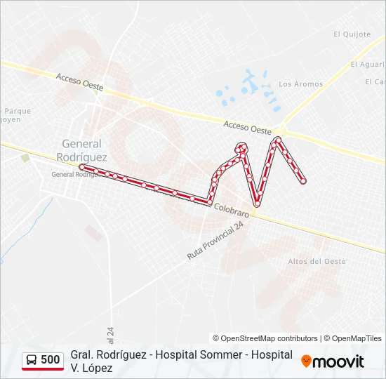 500 Colectivo Line Map