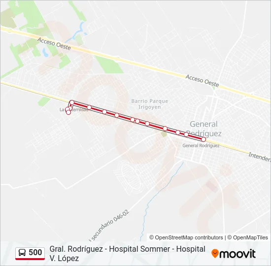 500 Colectivo Line Map
