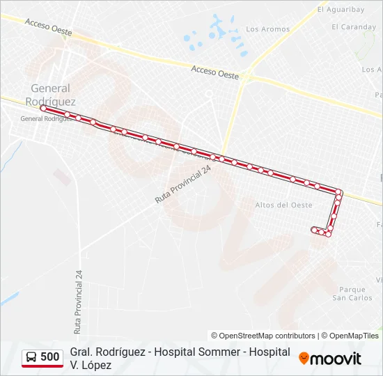 500 Colectivo Line Map