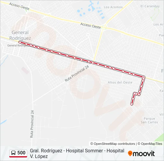 500 Colectivo Line Map