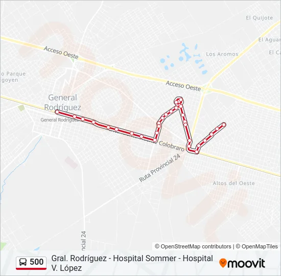 500 Colectivo Line Map