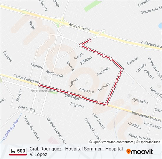 Mapa de 500 de Colectivo