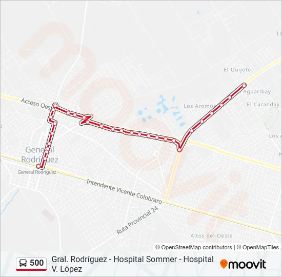 500 Colectivo Line Map