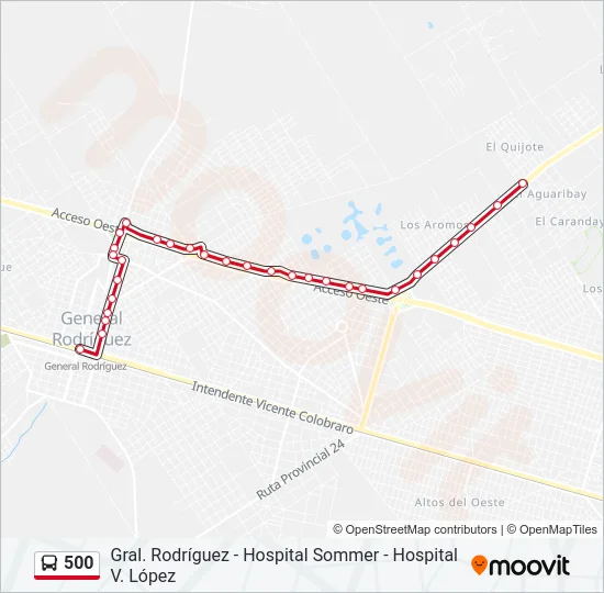 500 Colectivo Line Map