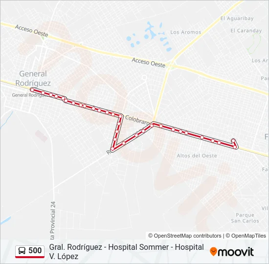 500 Colectivo Line Map
