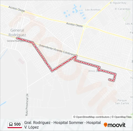 500 Colectivo Line Map