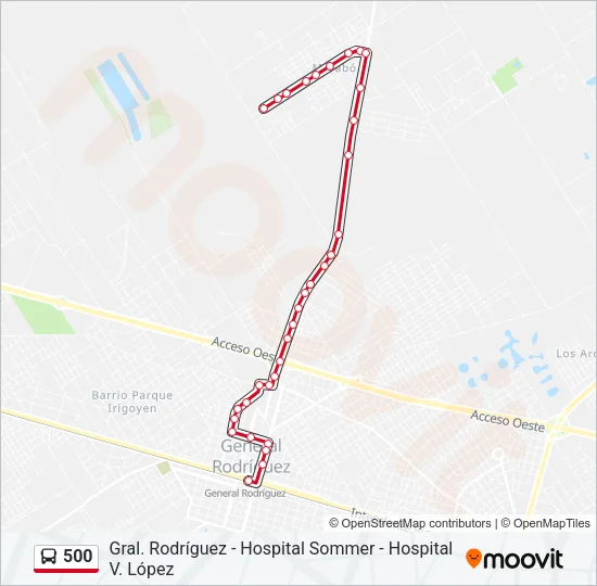 500 Colectivo Line Map
