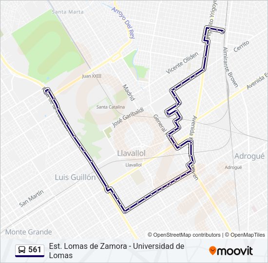 Mapa de 561 de Colectivo