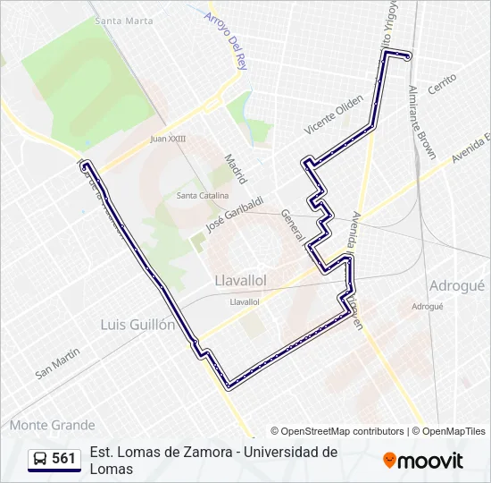 561 Colectivo Line Map
