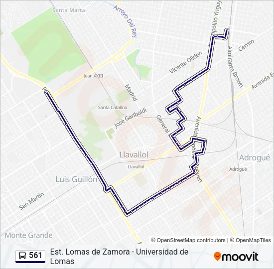 561 Colectivo Line Map