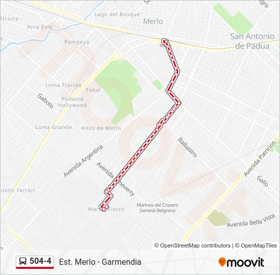 504-4 Colectivo Line Map
