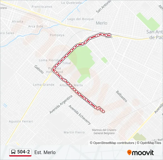 504-2 Colectivo Line Map