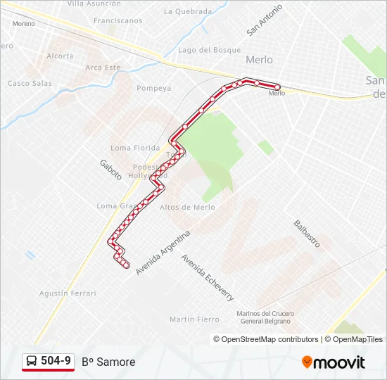 504-9 Colectivo Line Map