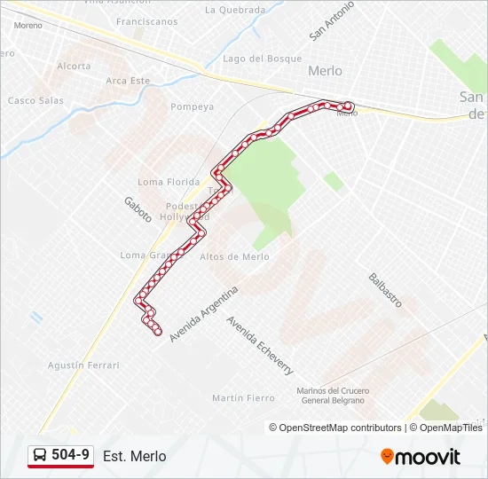 504-9 Colectivo Line Map