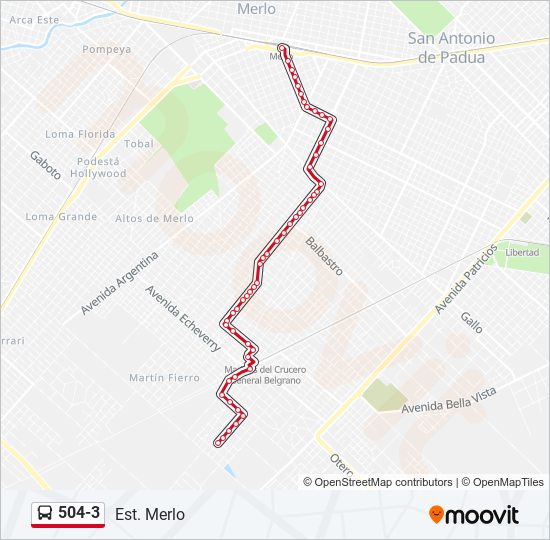 Mapa de 504-3 de Colectivo