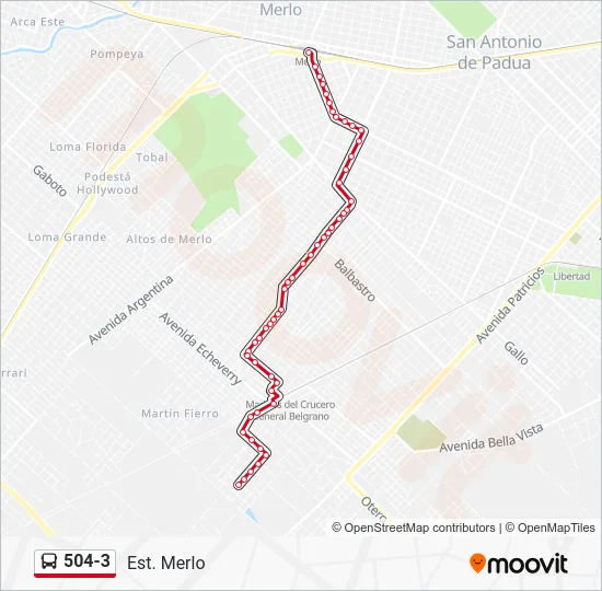 504-3 Colectivo Line Map