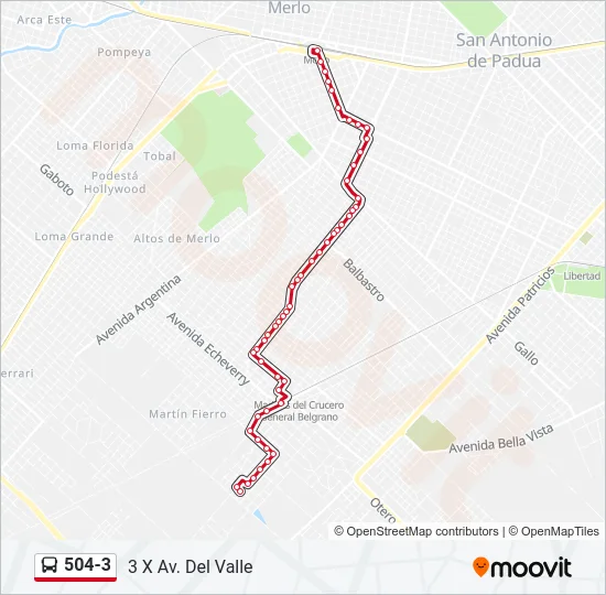 504-3 Colectivo Line Map