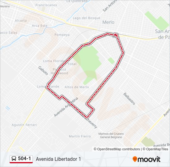 Mapa de 504-1 de Colectivo