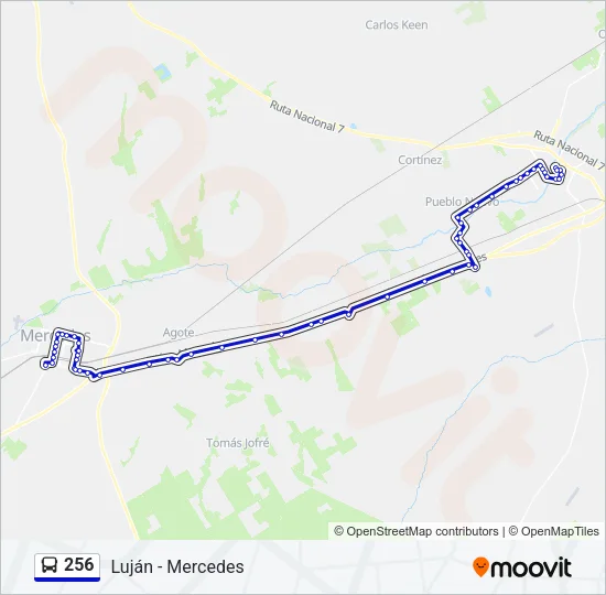 256 Colectivo Line Map