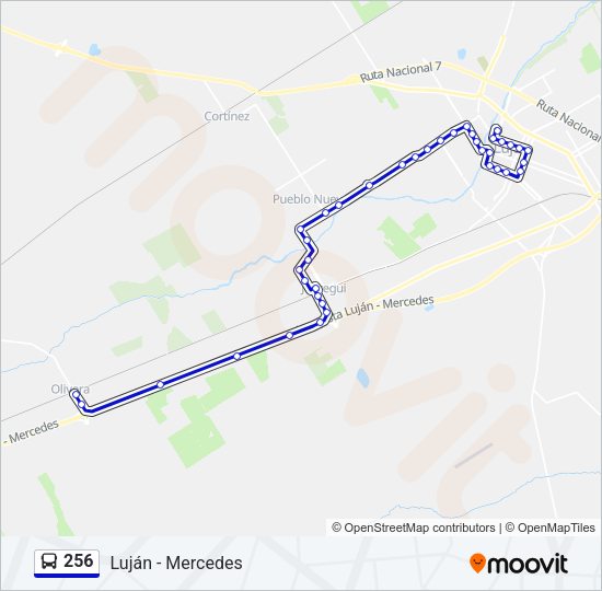 256 Colectivo Line Map