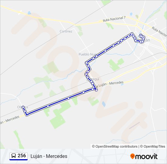 256 Colectivo Line Map
