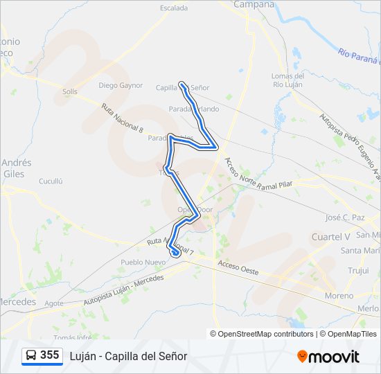 355 Colectivo Line Map