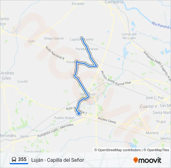355 Colectivo Line Map