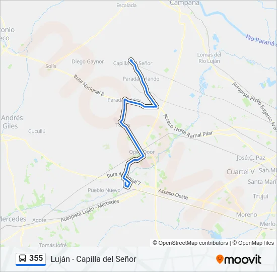 355 Colectivo Line Map