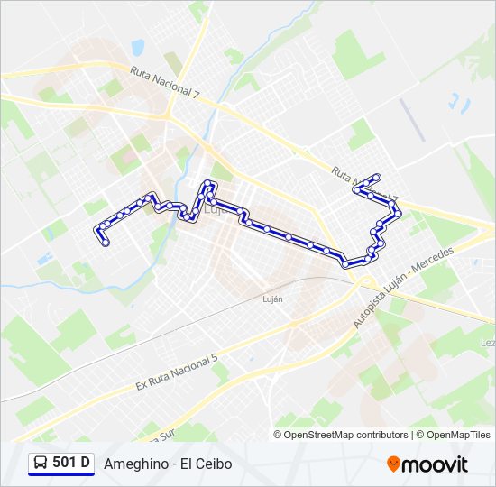 Mapa de 501 D de Colectivo