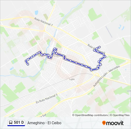 501 D Colectivo Line Map