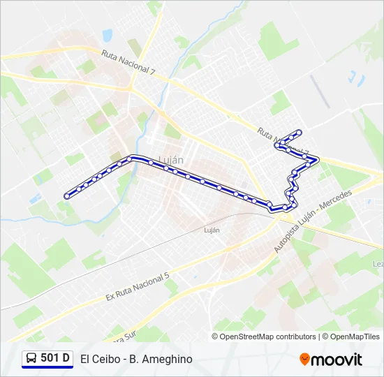 Mapa de 501 D de Colectivo