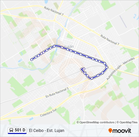 Mapa de 501 D de Colectivo