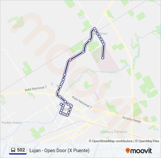 502 Colectivo Line Map
