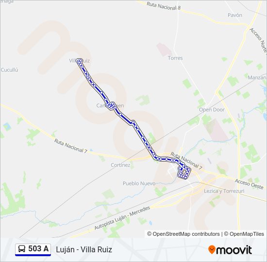 503 A Colectivo Line Map