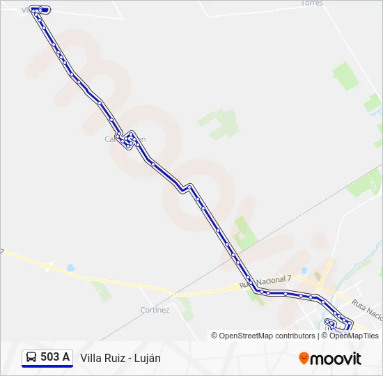 503 A Colectivo Line Map