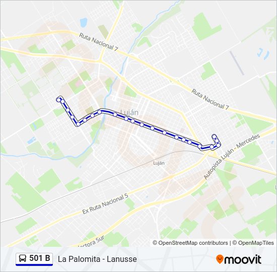 Mapa de 501 B de Colectivo