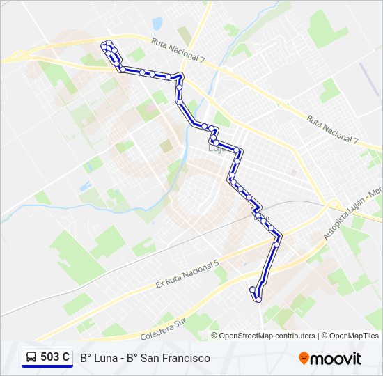 503 C Colectivo Line Map