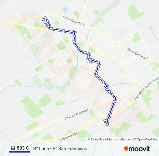 503 C Colectivo Line Map