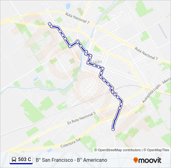 503 C Colectivo Line Map