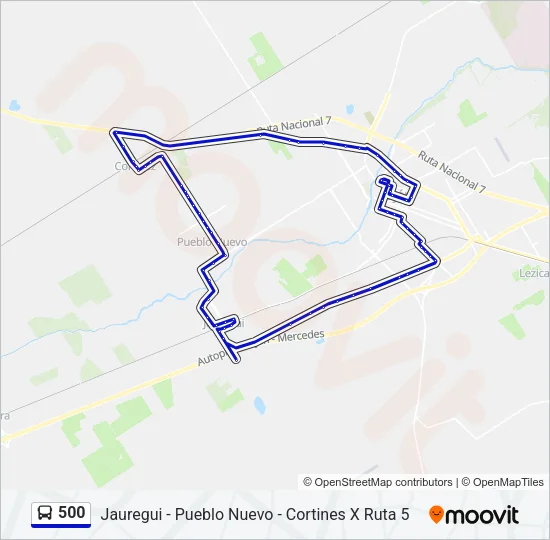500 Colectivo Line Map